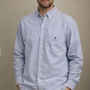 Men's Light Blue Polo by Ralph Lauren Shirt